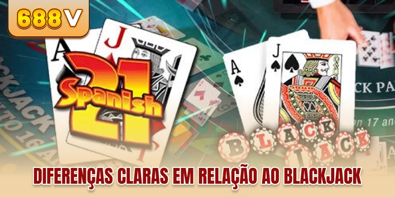 Diferenças claras em relação ao blackjack